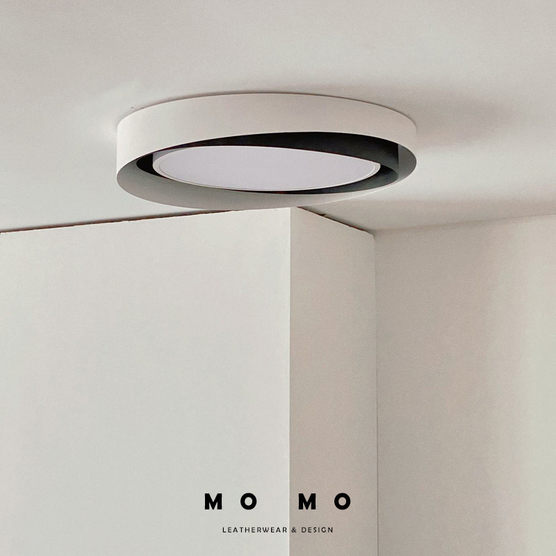 现代简约主卧室吸顶灯法式奶油风LED灯书房间护眼全光谱圆形灯具