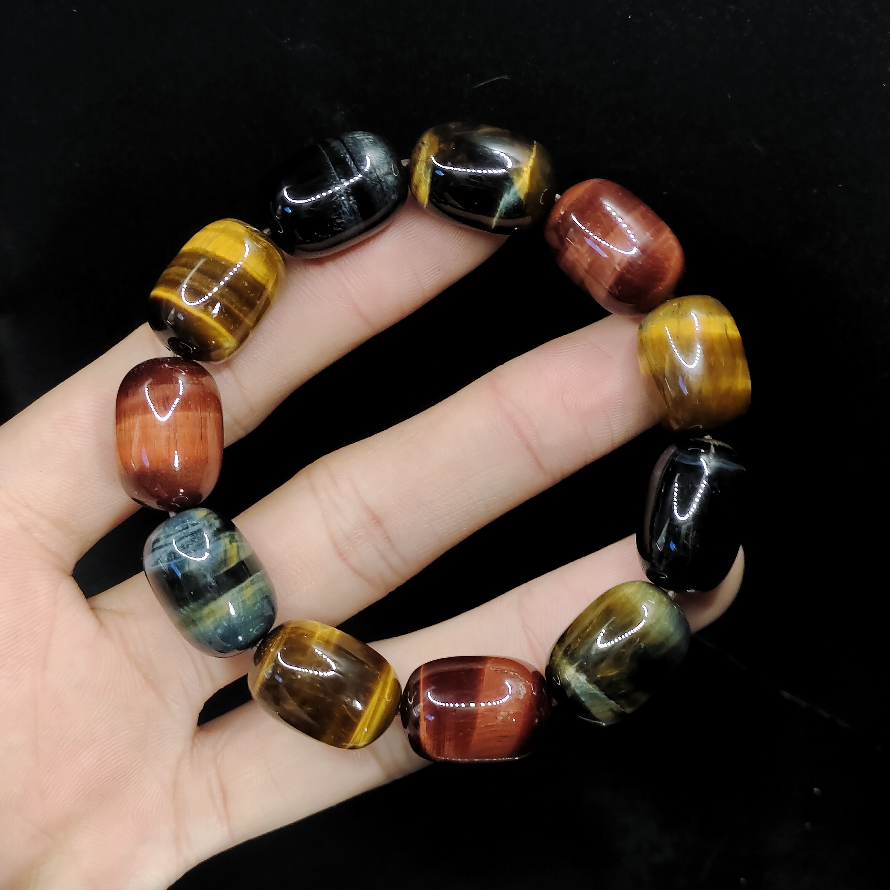 【老三珠宝】树化玉枣珠单圈手串KF4【多样性发其一】约13mm