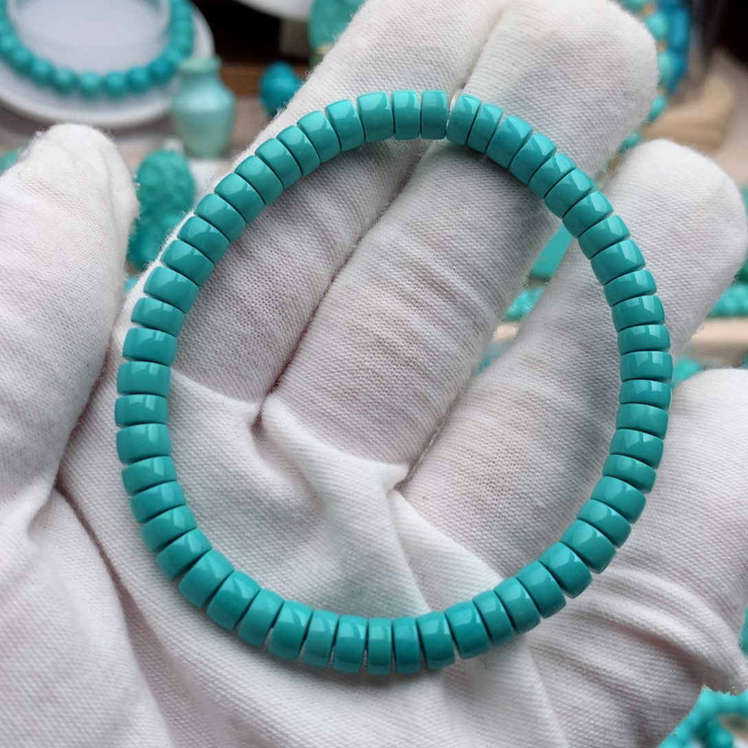 绿松石珠宝奇石未镶嵌5.8mm