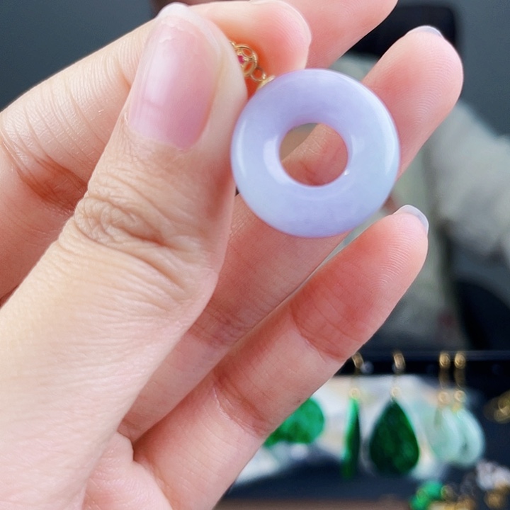 翡翠颈饰18K金镶嵌饰品