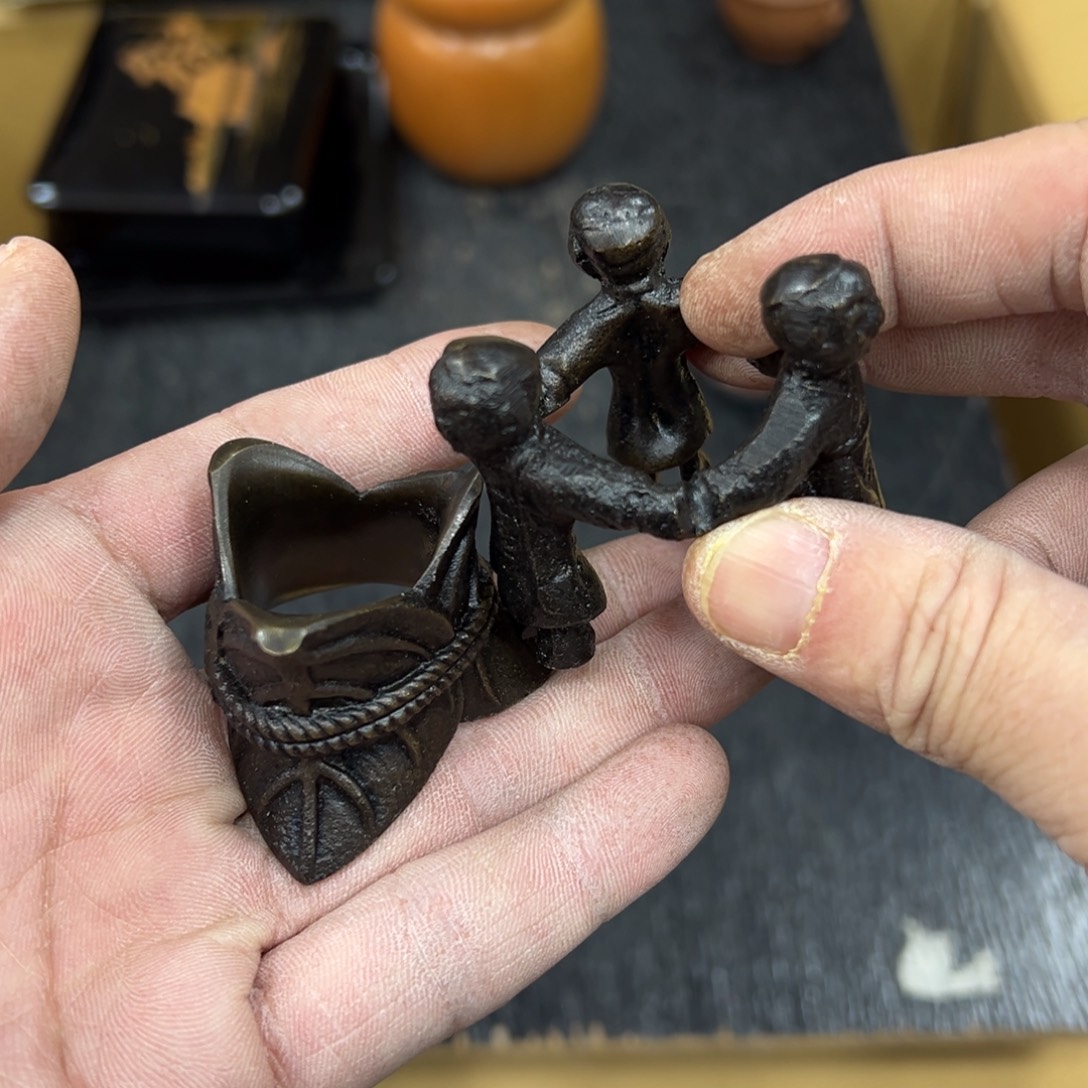 铜日本中古工艺品摆件