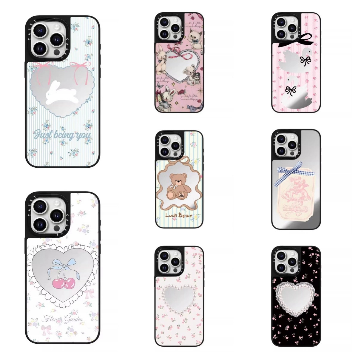 【碎花爱心兔】CASE16Pro适用iPhone17ProMax手机壳苹果15pro可爱14