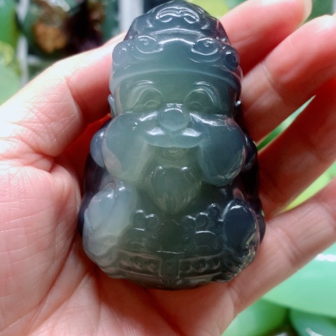 蛇纹石玉未镶嵌手把件
