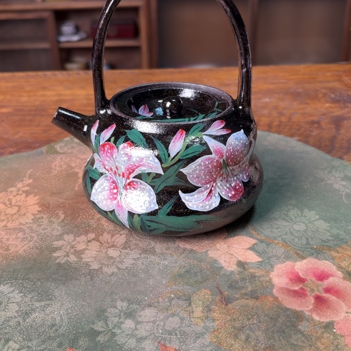 柴烧纯手工手绘陶瓷