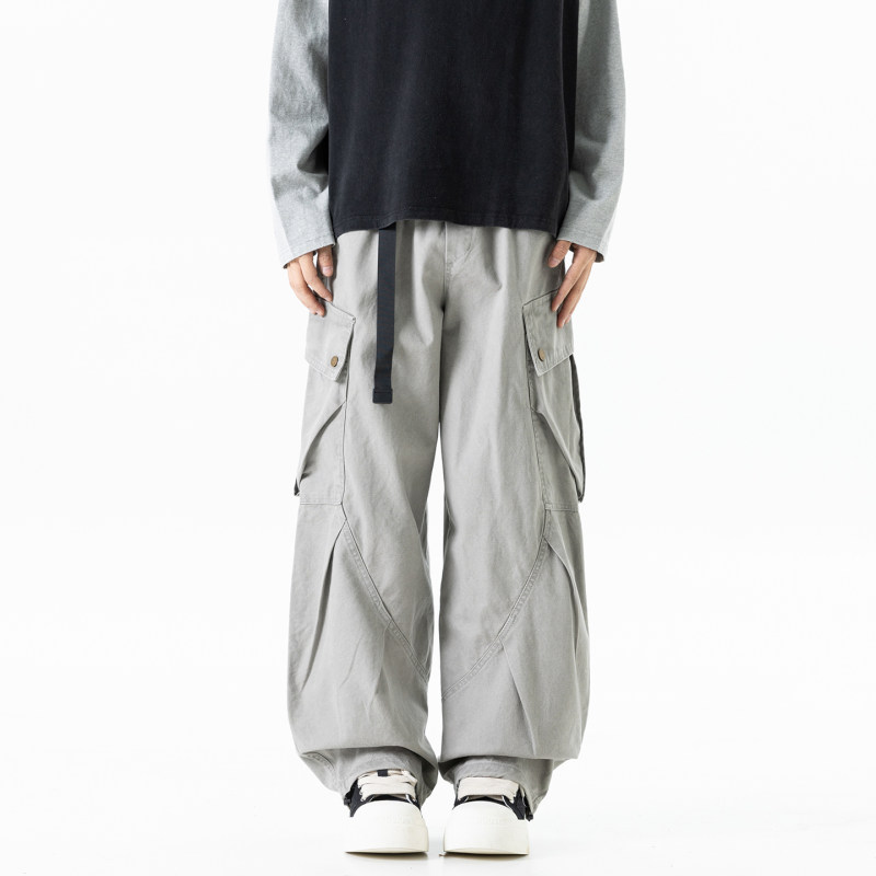 2025秋冬新款工装裤多口袋直筒潮流休闲长裤男装工装裤