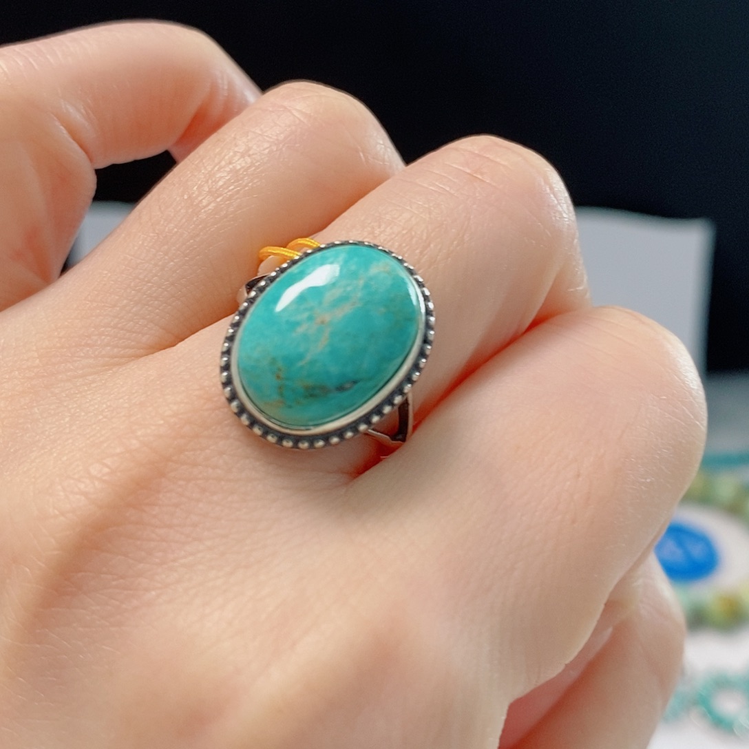 绿松石银S925镶嵌珠宝奇石