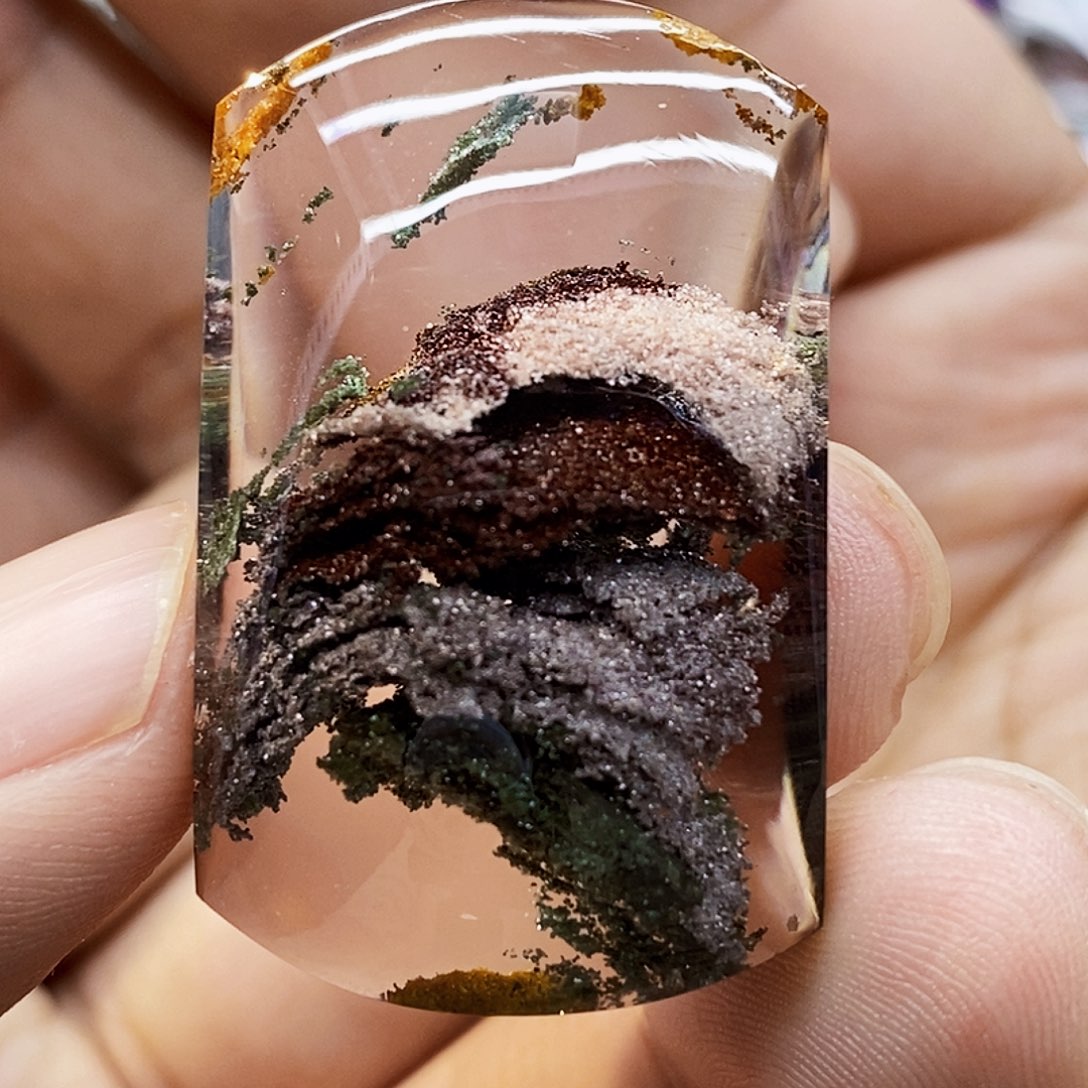 水晶吊坠银S925镶嵌吊坠