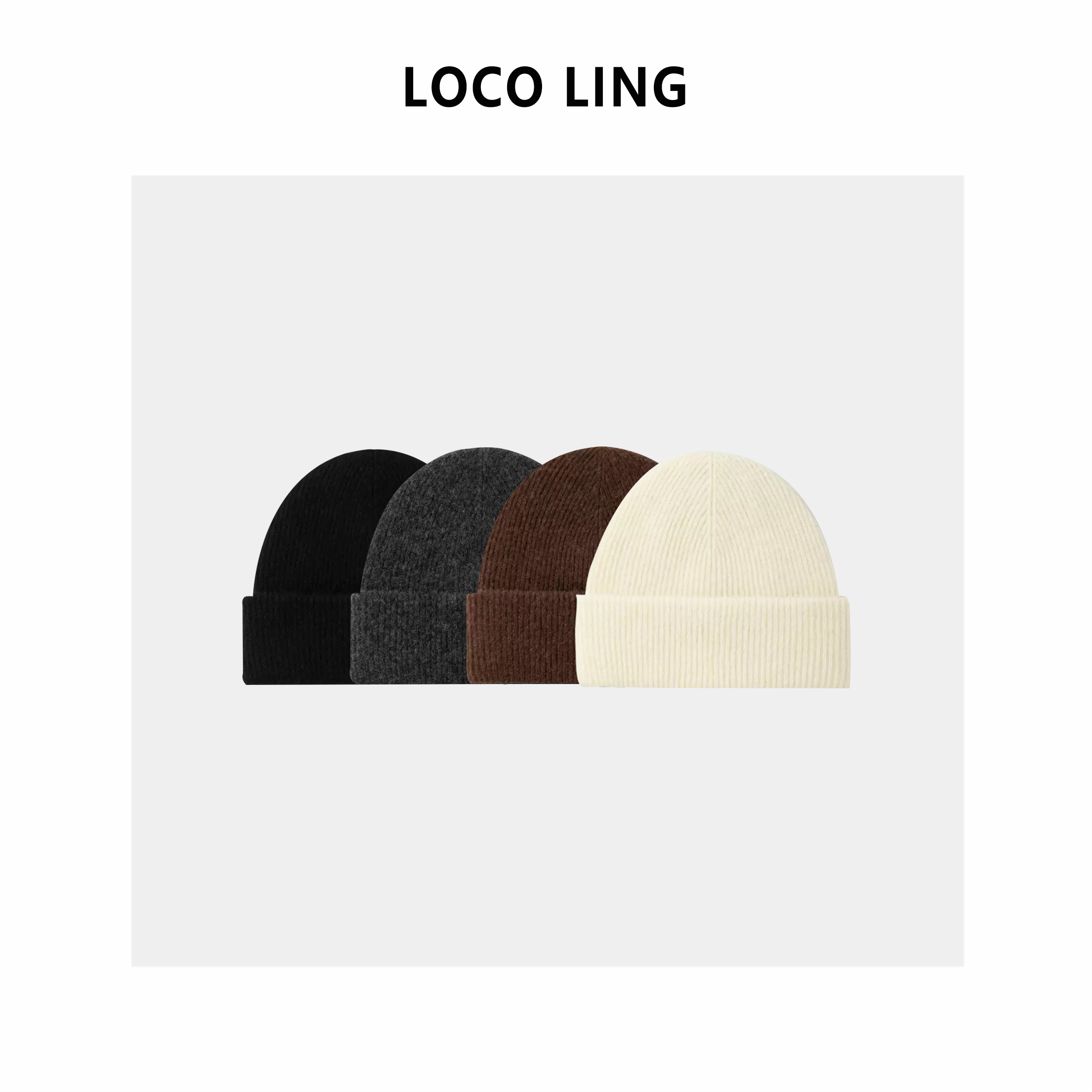 LOCO羊绒帽 帽型超赞！7%山羊绒➕93%绵羊毛秋冬双层针织帽子LOMZ03