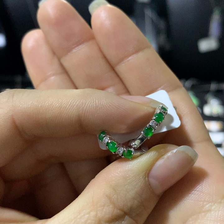 翡翠银S925镶嵌戒指