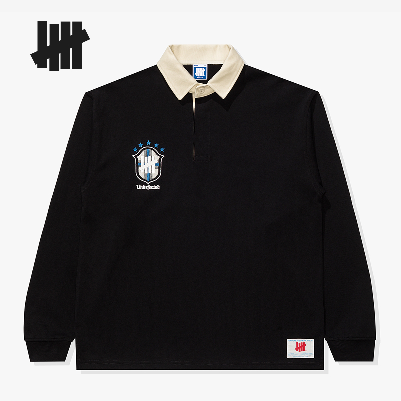 UNDEFEATED官方秋季新品美式休闲长袖POLO衫UI53GPO02M