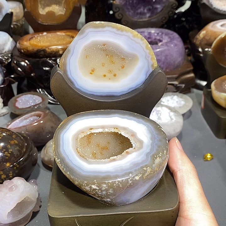 未镶嵌紫晶摆件聚宝盆