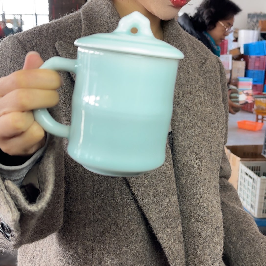 龙泉云间青瓷小米茶器