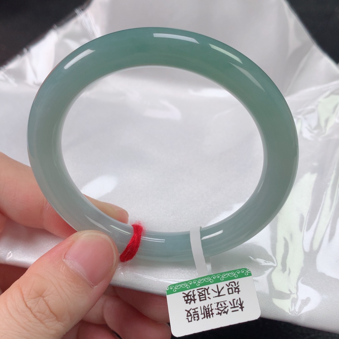 未镶嵌手镯翡翠缅甸天然翡翠手镯54圈口