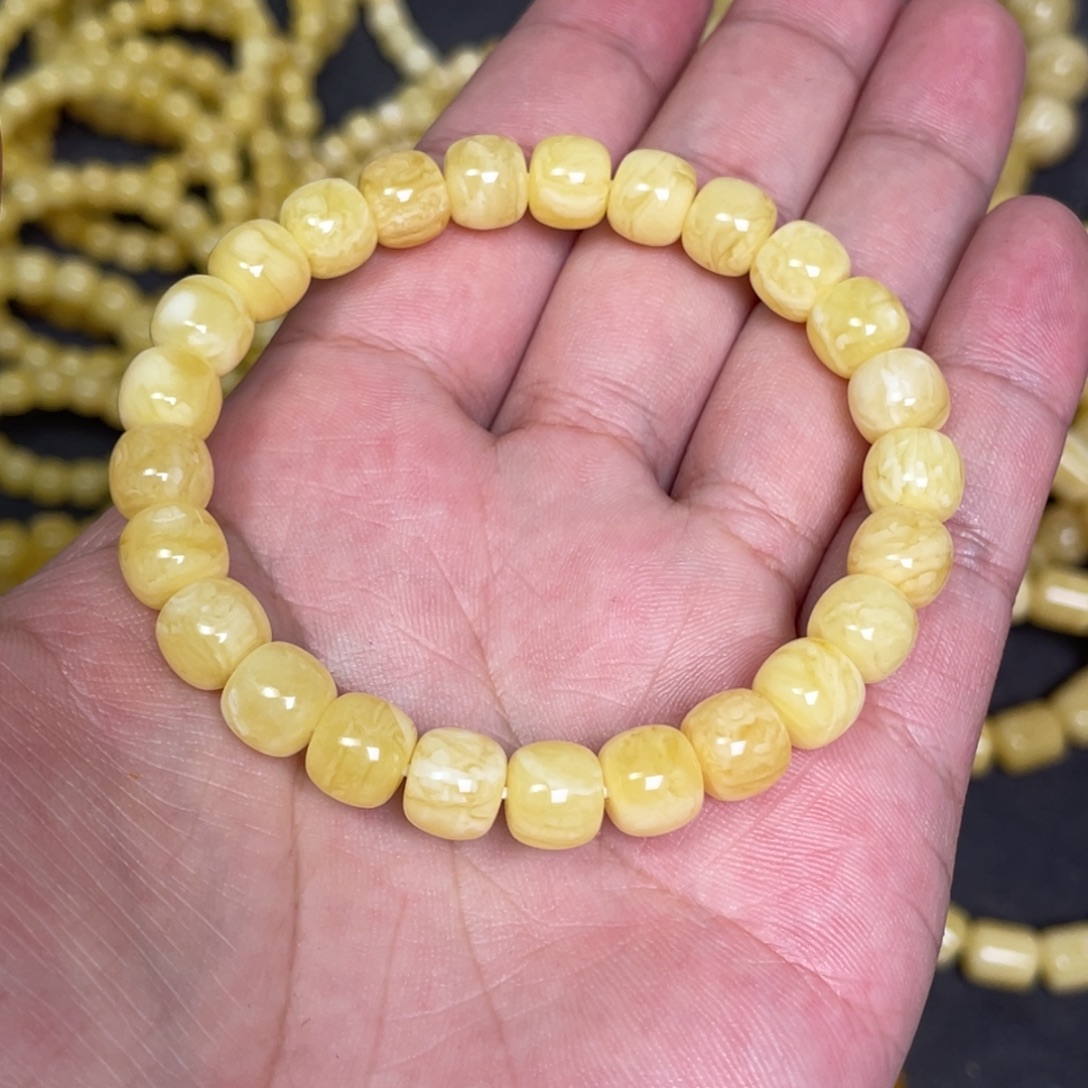 昭***人蜜蜡未镶嵌裸石蜜蜡手串8.8mm