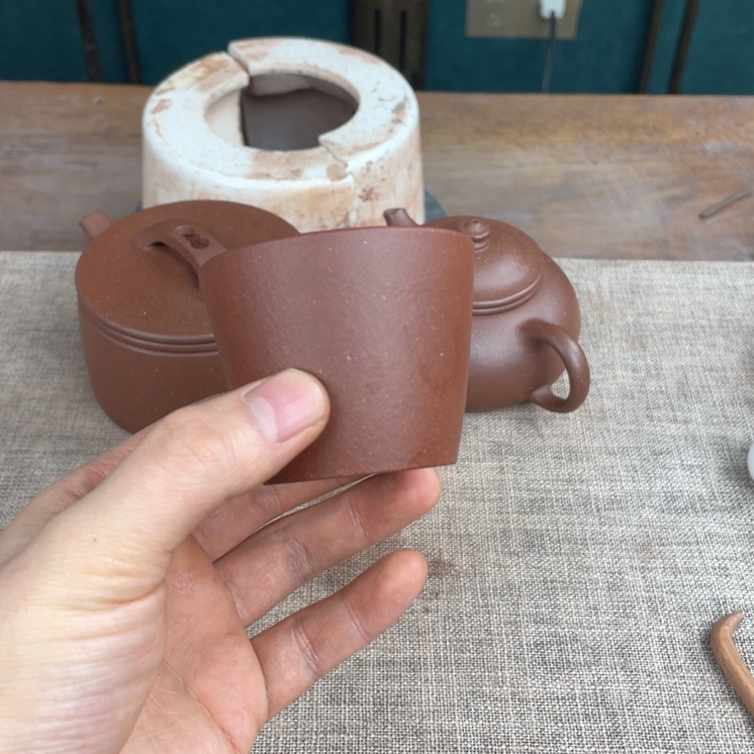 紫***人底槽青茶杯宜兴紫砂工艺