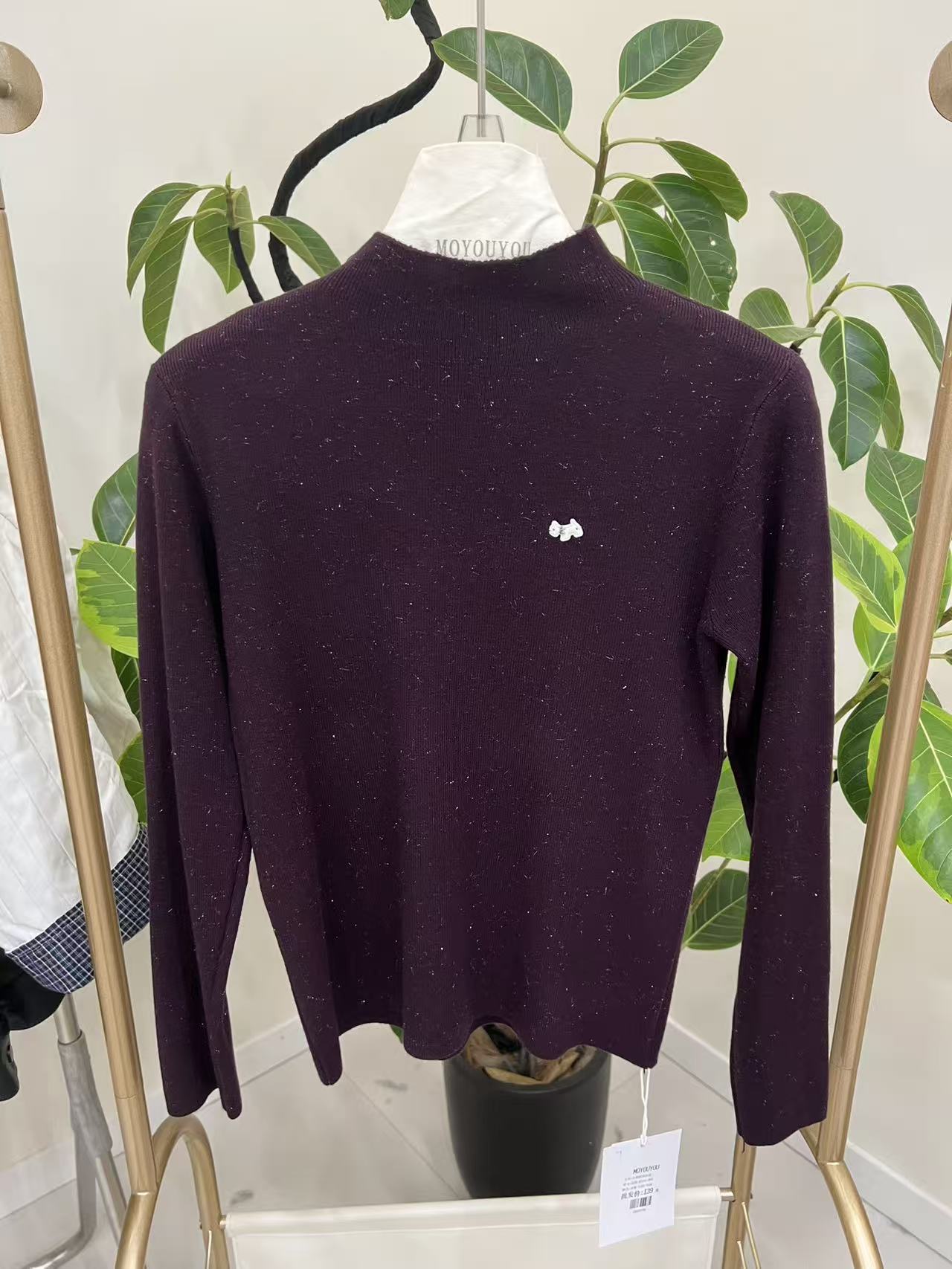 2086女款小狗银丝打底