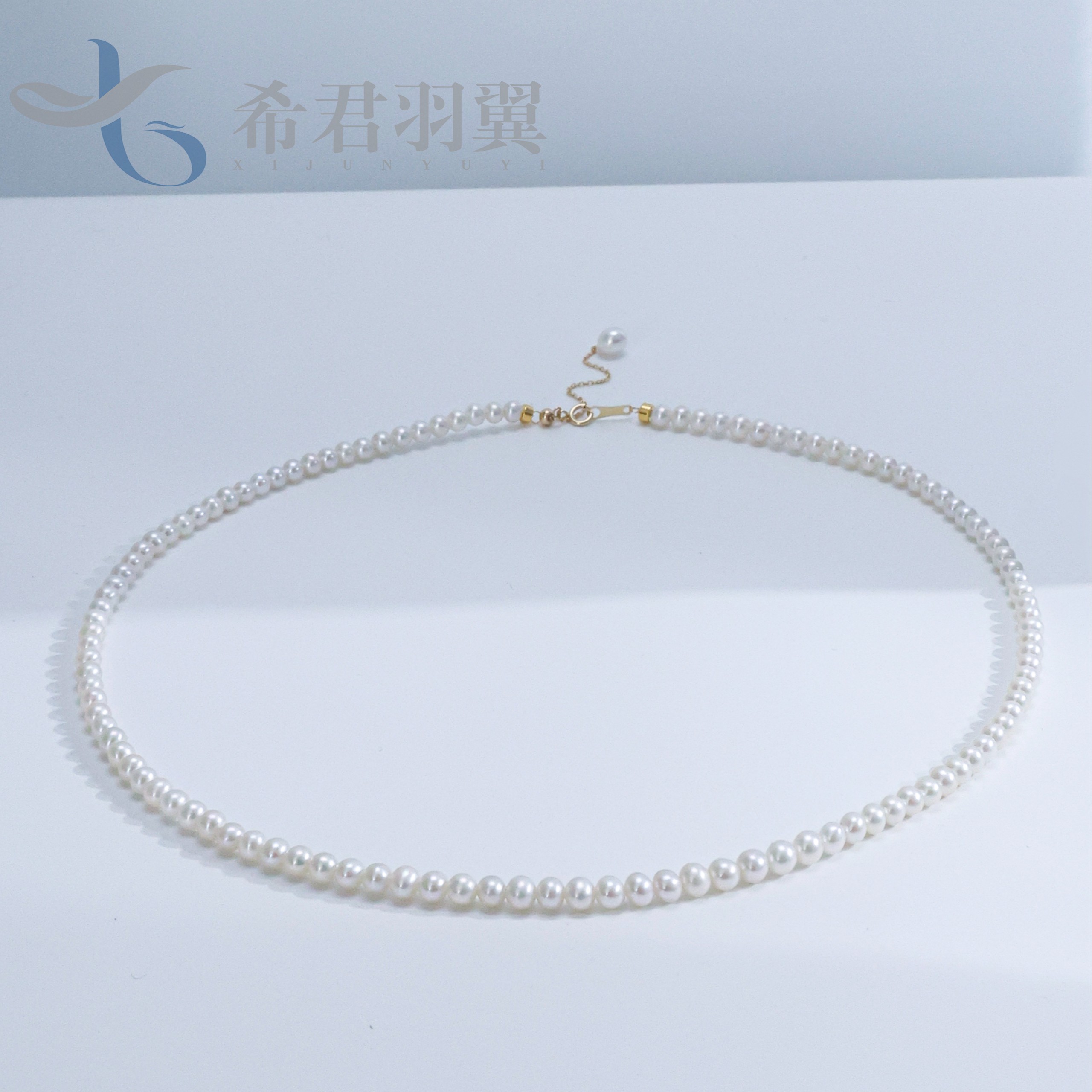 希君羽翼【圆圆】白塔玫瑰 18k金天然淡水baby珠3-4mmZ022