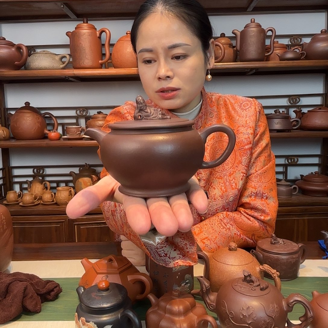 果***果紫砂茶杯宫灯紫砂，壶