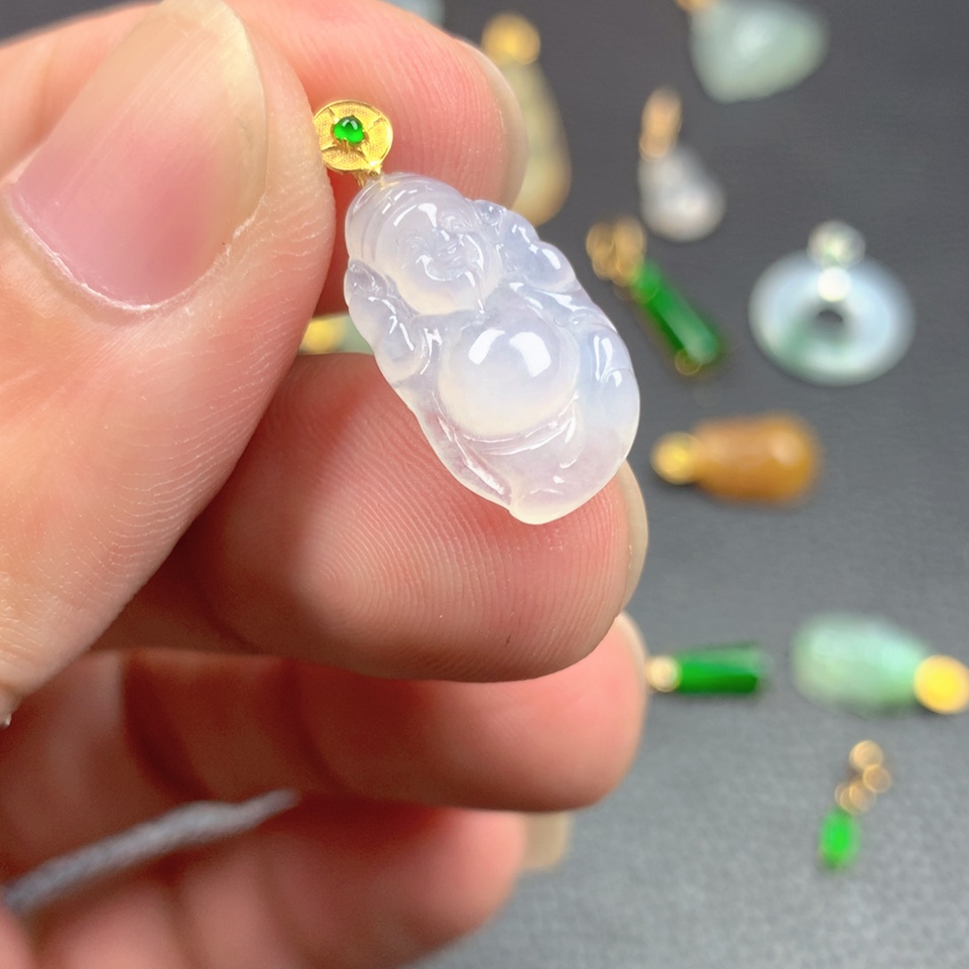 【闪购商品】翡翠18K金镶嵌颈饰翡翠