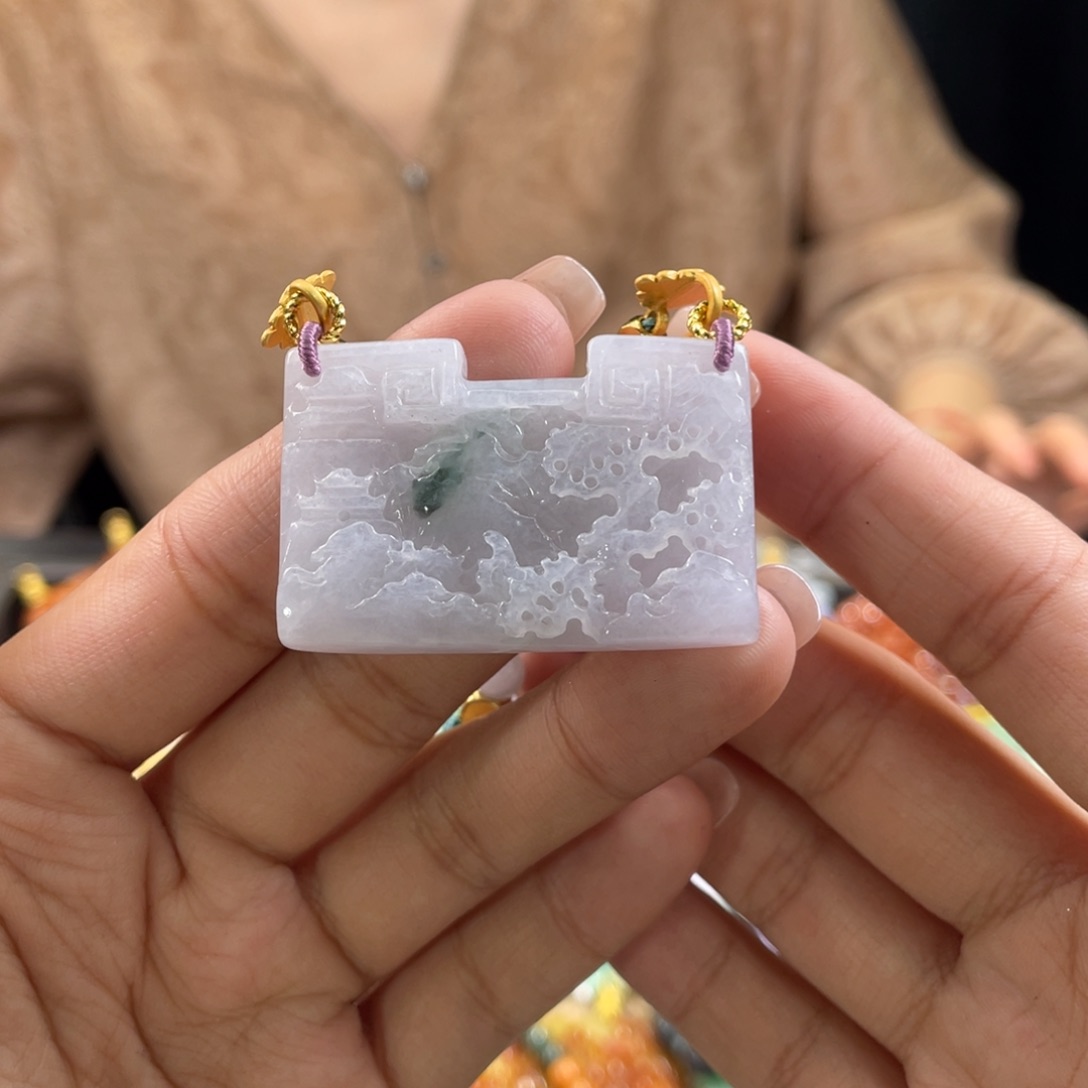 翡翠颈饰未镶嵌代编织