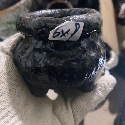 红陶粗陶花盆手工