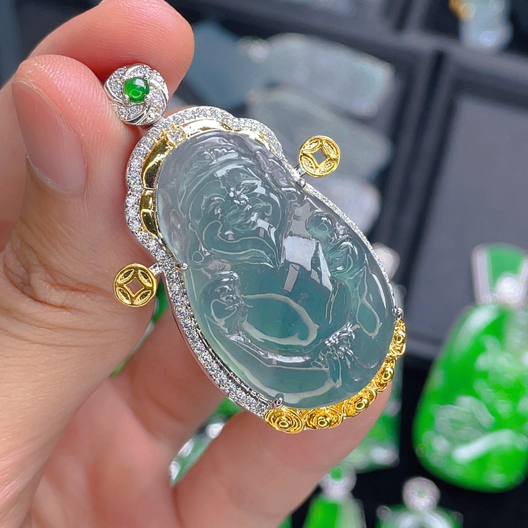 翡翠未镶嵌吊坠(不含链)