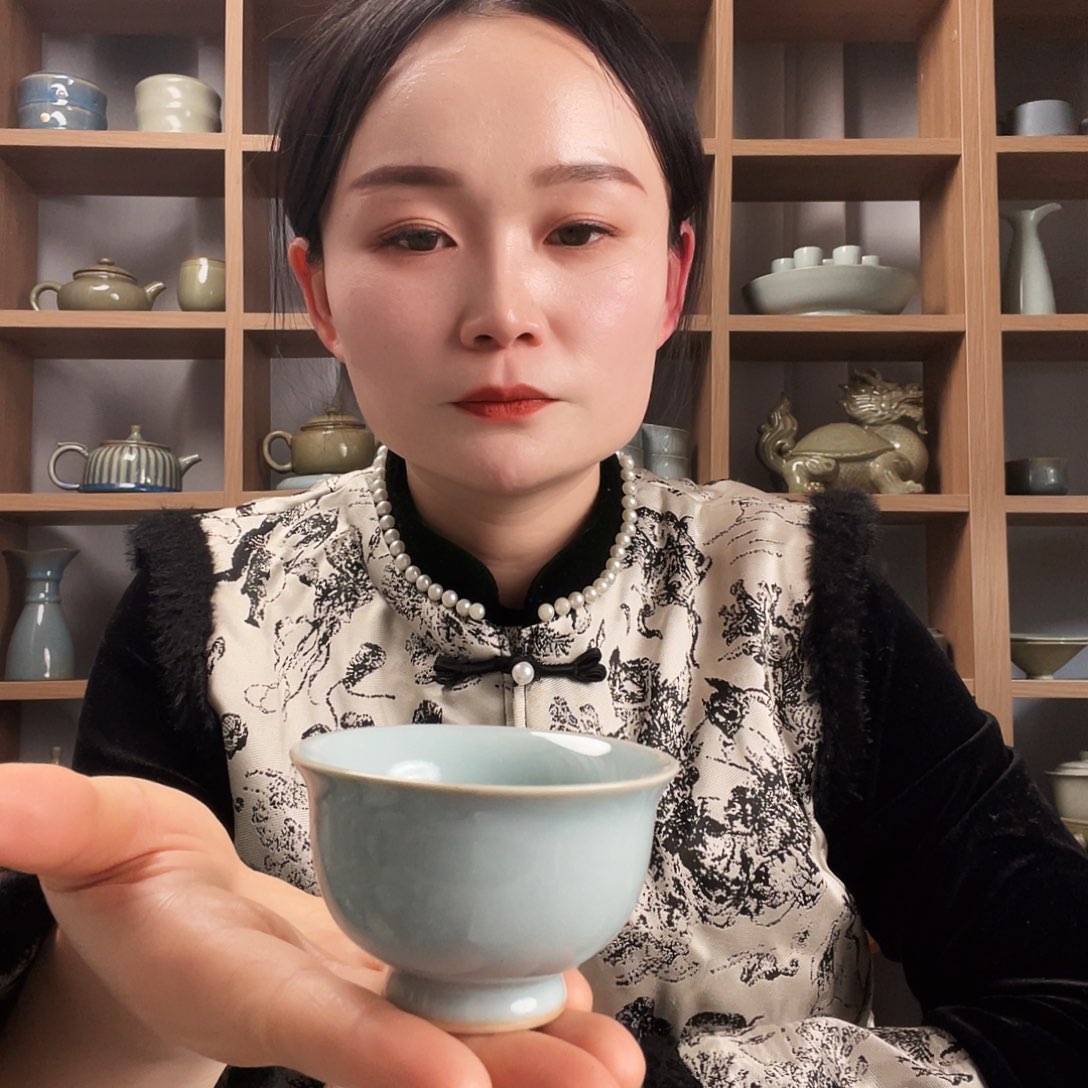 天青釉水压手杯福利品