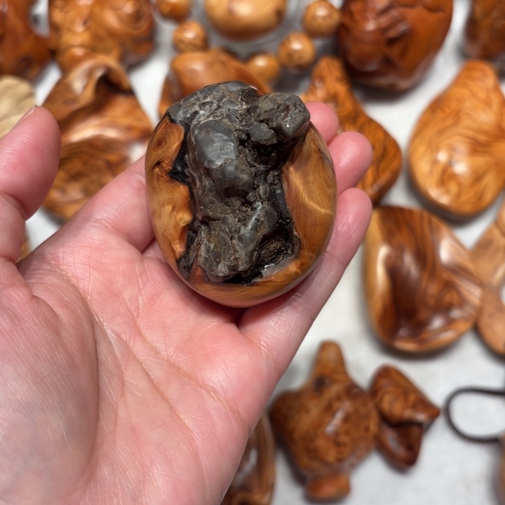 柏木太行崖柏抱石手把