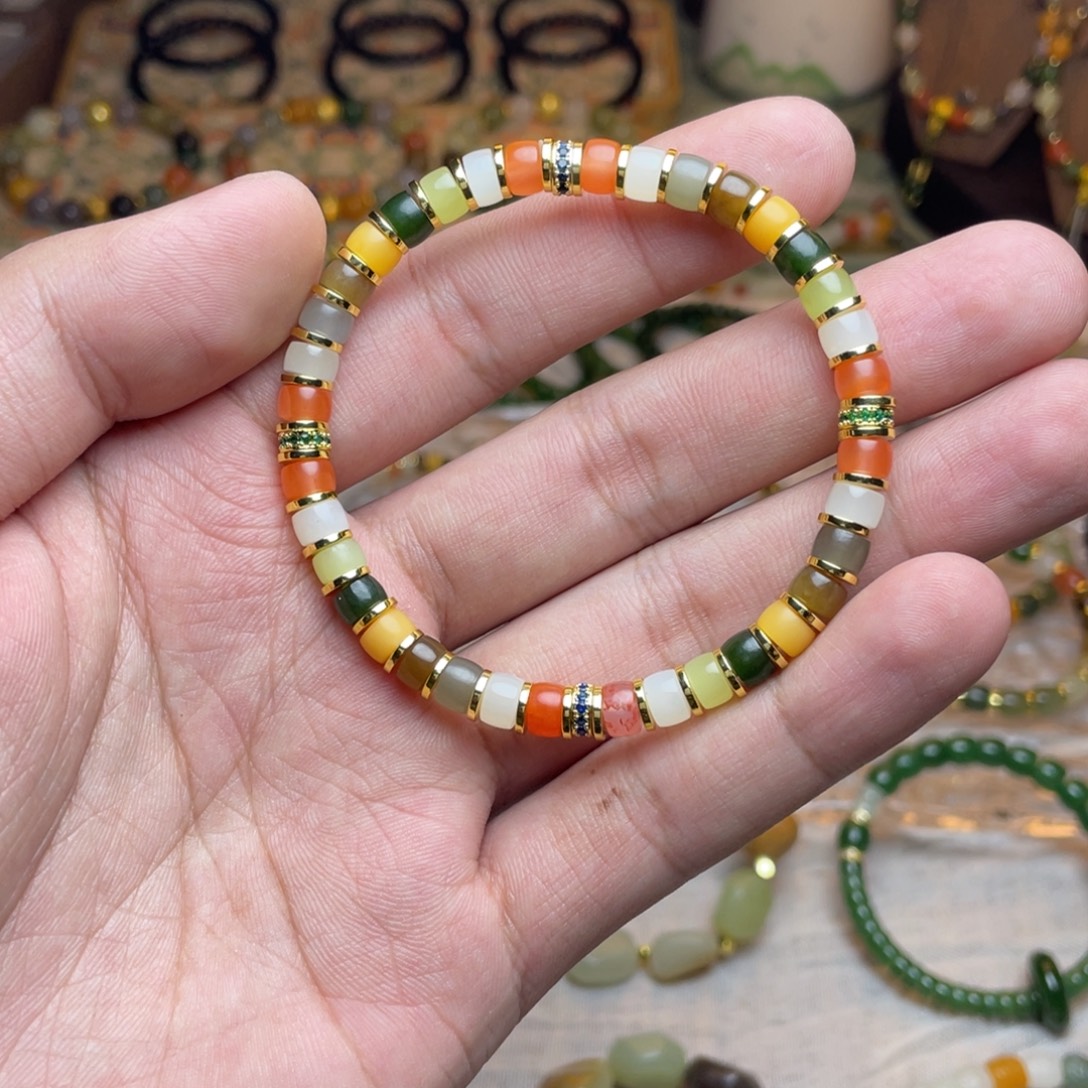 和田玉未镶嵌手链