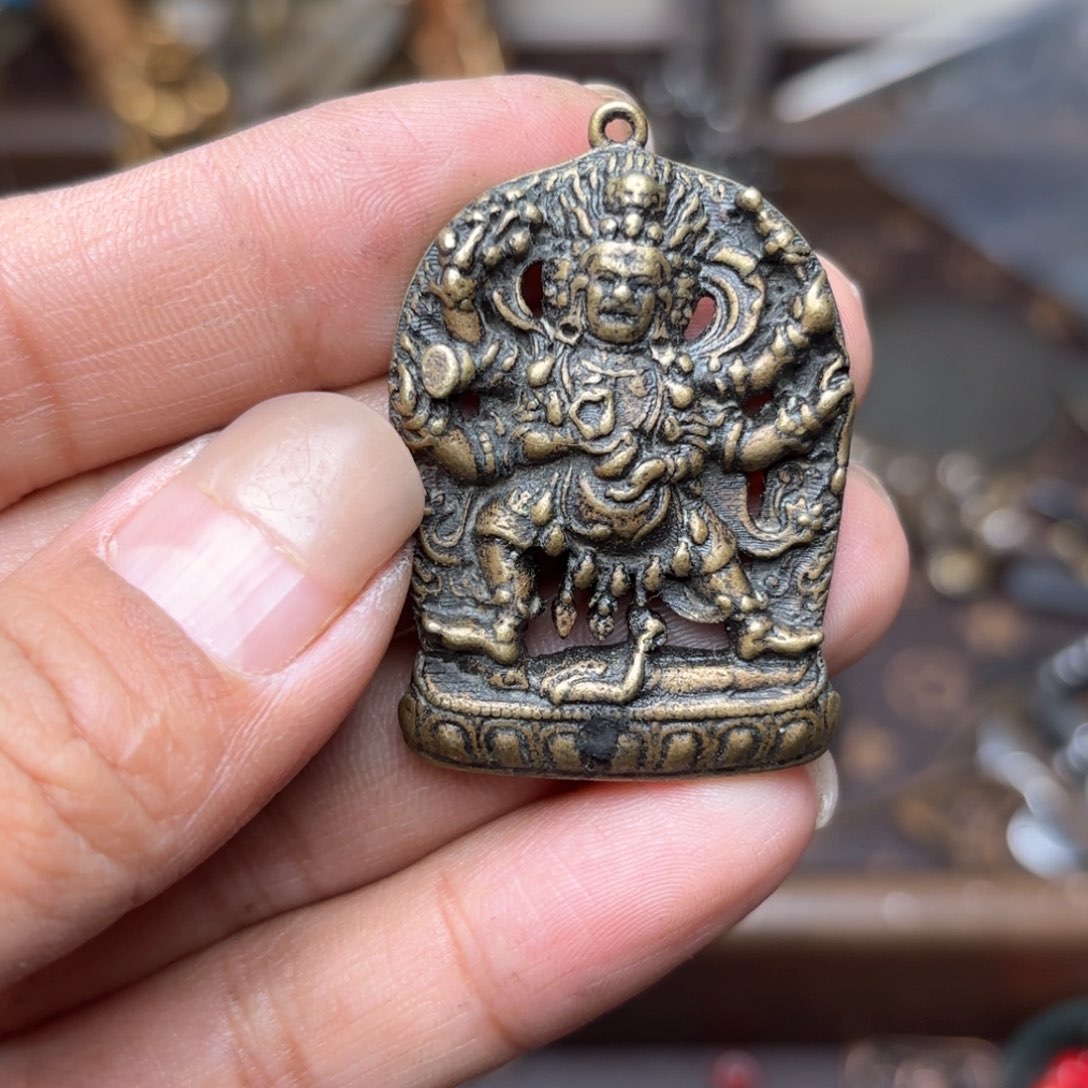 铜星月菩提吊坠项链