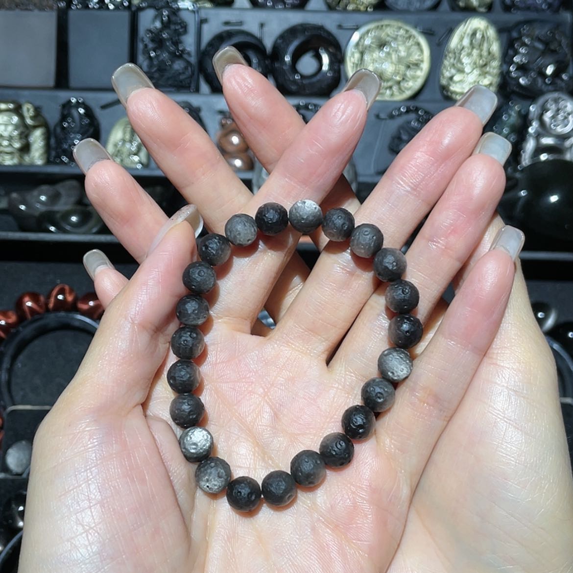 【闪购商品】未镶嵌黑曜岩手链?****