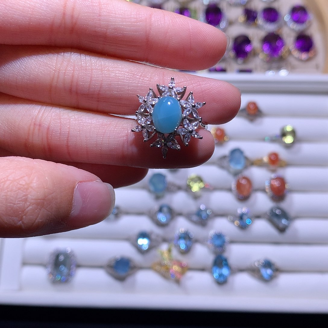 银S925镶嵌戒指黄晶