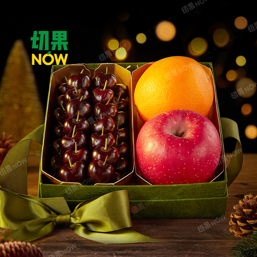 【大星耀礼盒】平安果-苹果+橙子+JJ车厘子.约1200g海运智利