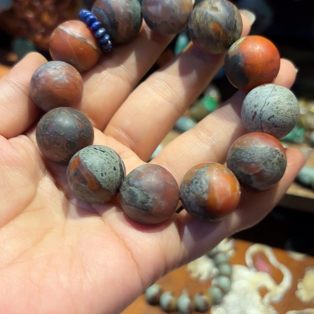 南红玛瑙合金手镯原创