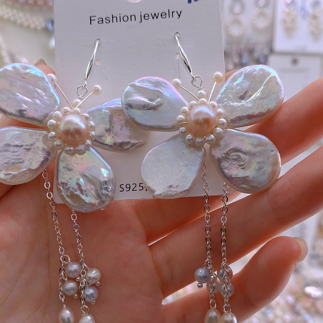 耳环淡水珍珠未镶嵌