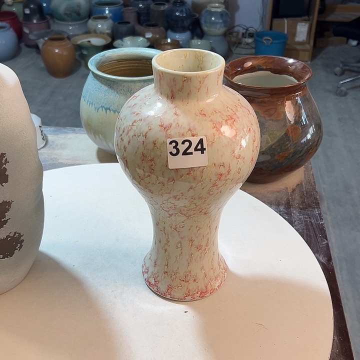 5***6白泥花瓶高30口6。324