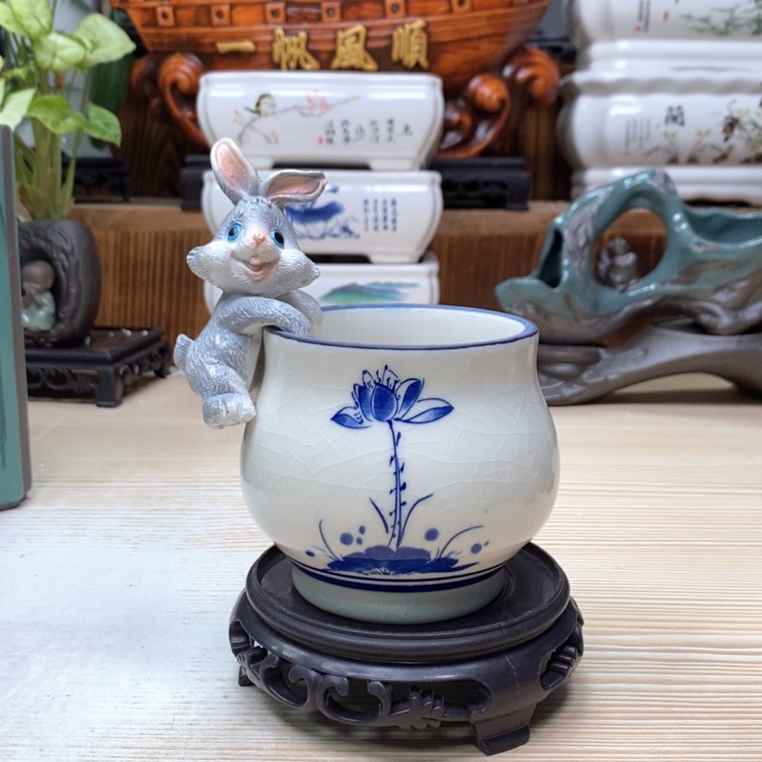 紫砂花盆陶瓷艺术花盆陶瓷