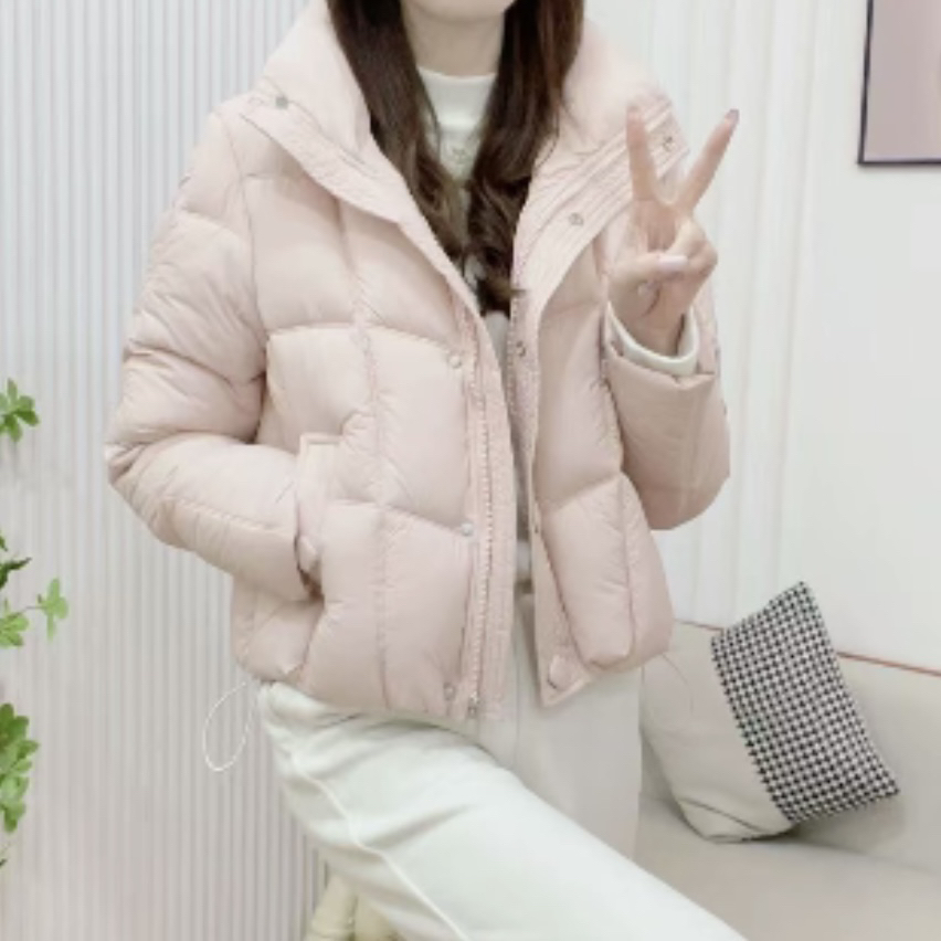 YRM2025冬季新款女短款立领轻薄保暖宽松时尚休闲棉服外套1027