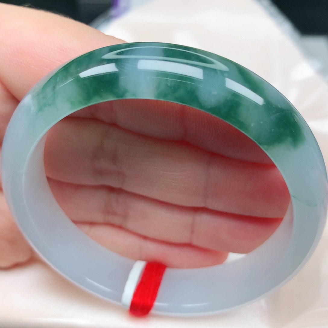 未镶嵌手镯翡翠13冰胶飘花