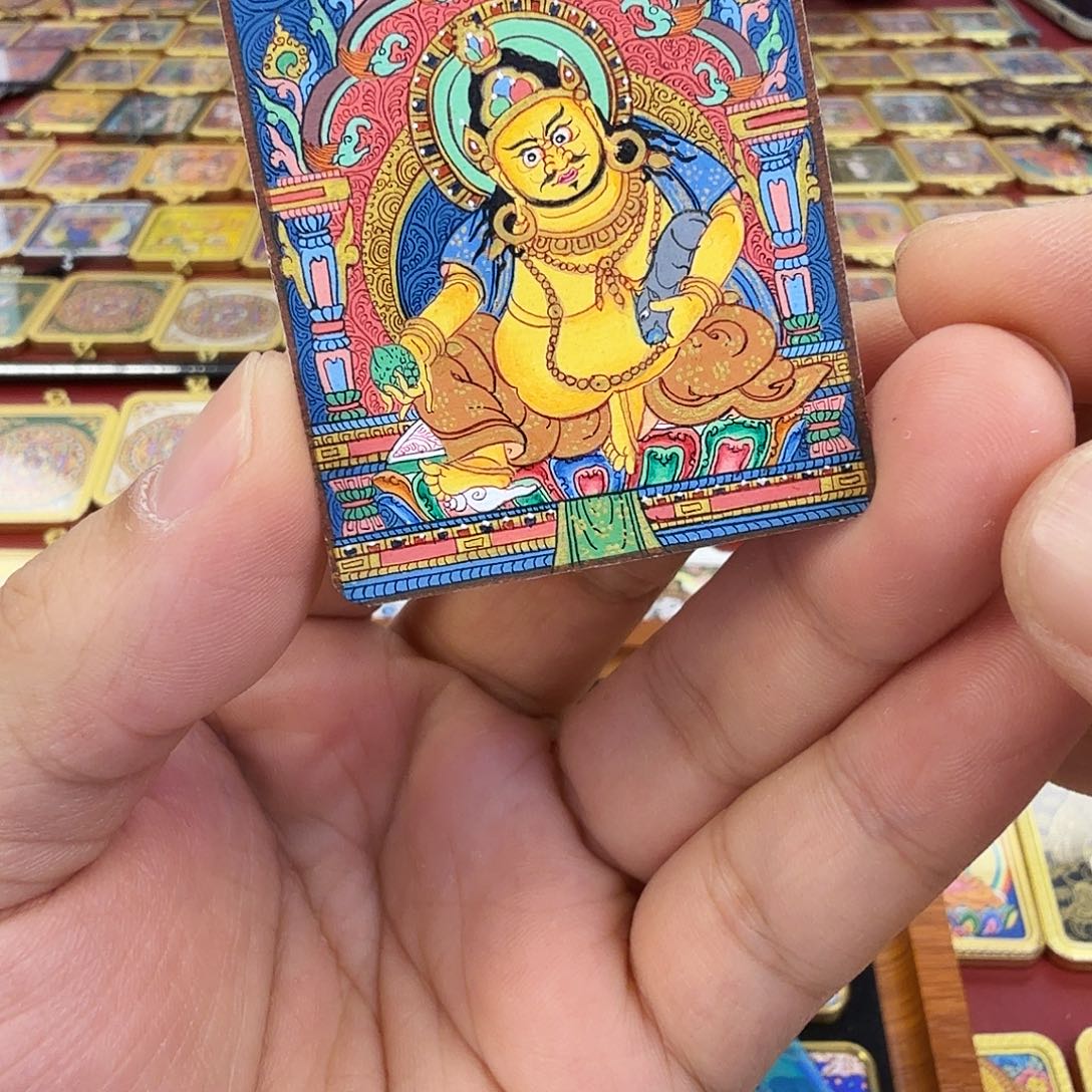 乐***售吊坠纯手绘藏卡发发发黄老爷