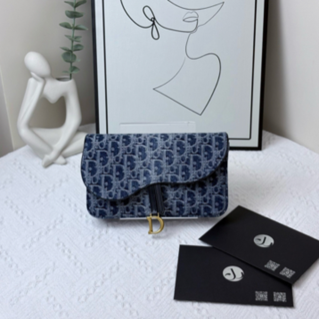 95新 DIOR/迪奥 蓝色牛仔 WOC 24年/JW4638