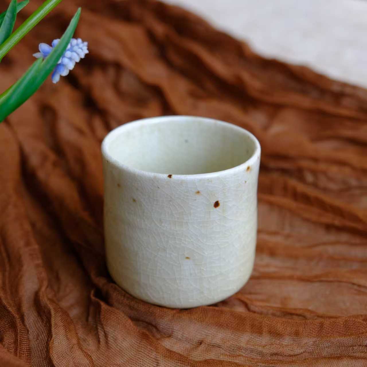 小喜宅 自在素雪柴烧陶瓷杯（容量约150ml）