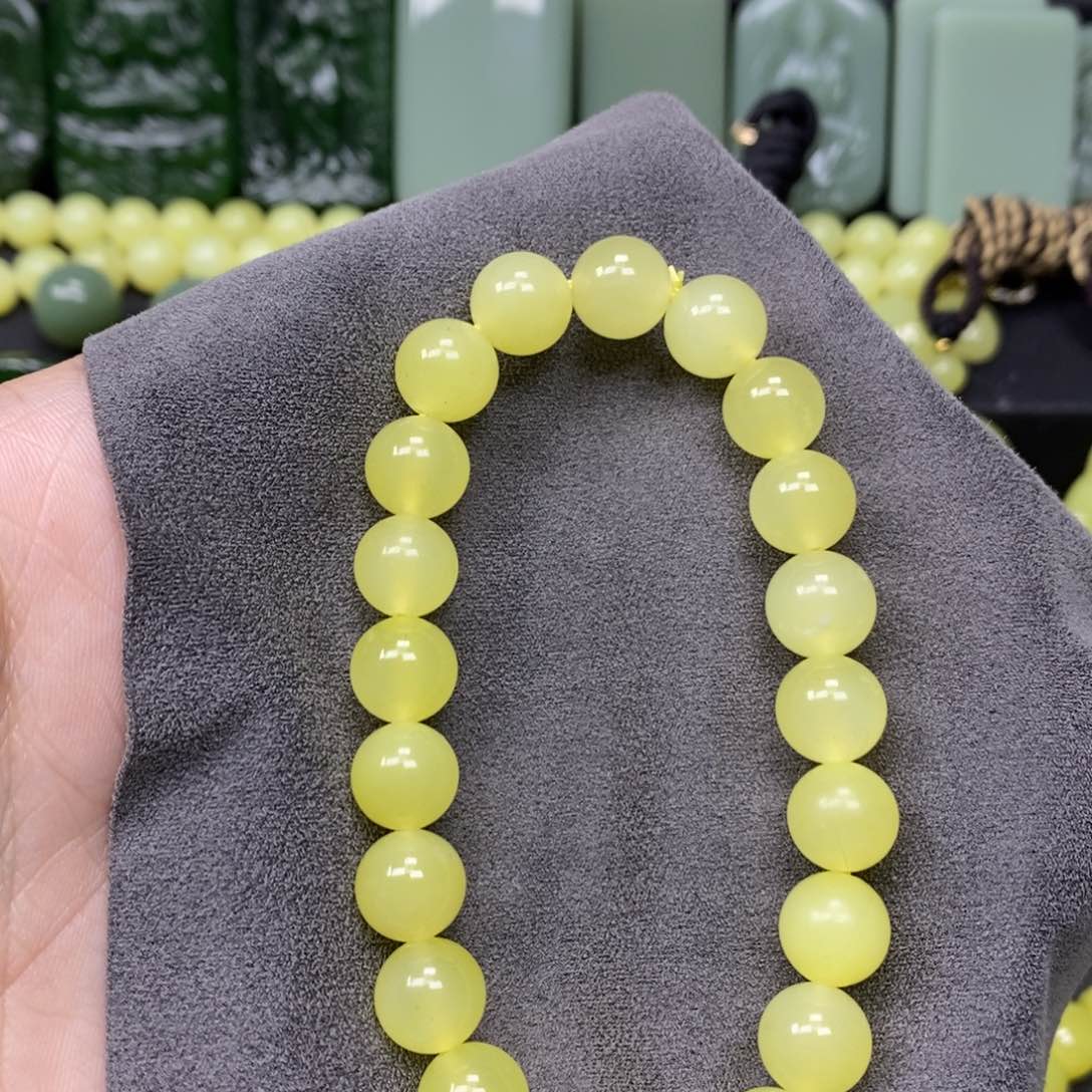 和田玉（黄玉）手串未镶嵌若*