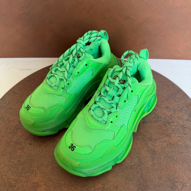 99新 Balenciaga/巴黎世家 巴黎世家/balenciaga/绿色老爹鞋/36码
