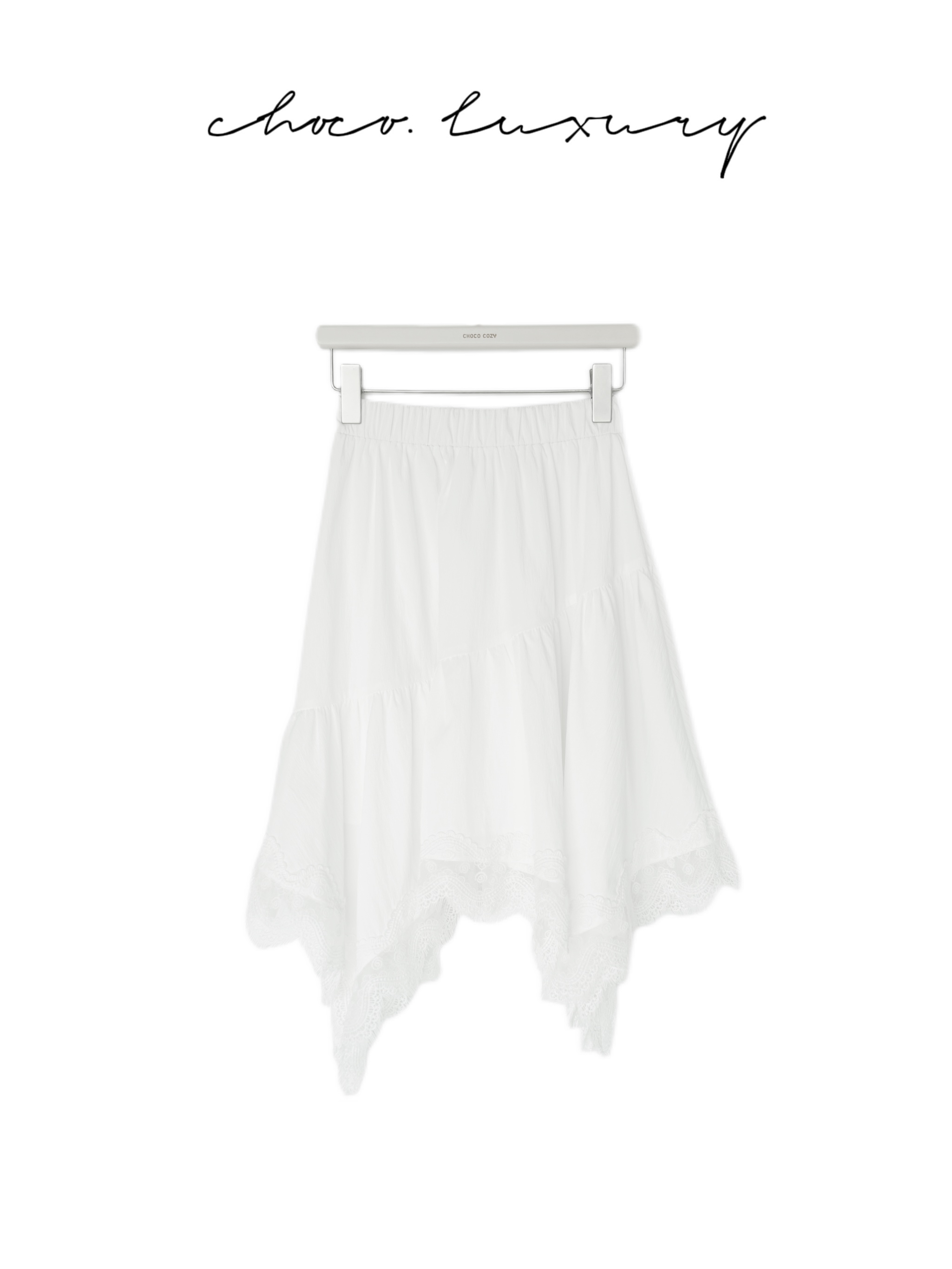 CHOCO【盛夏午后】小众不规则设计蕾丝花边半身裙D3075