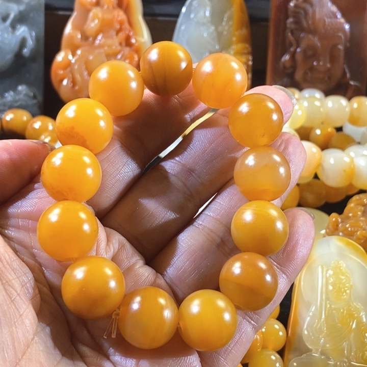 石英质玉（黄龙玉）合金黄龙玉心**水