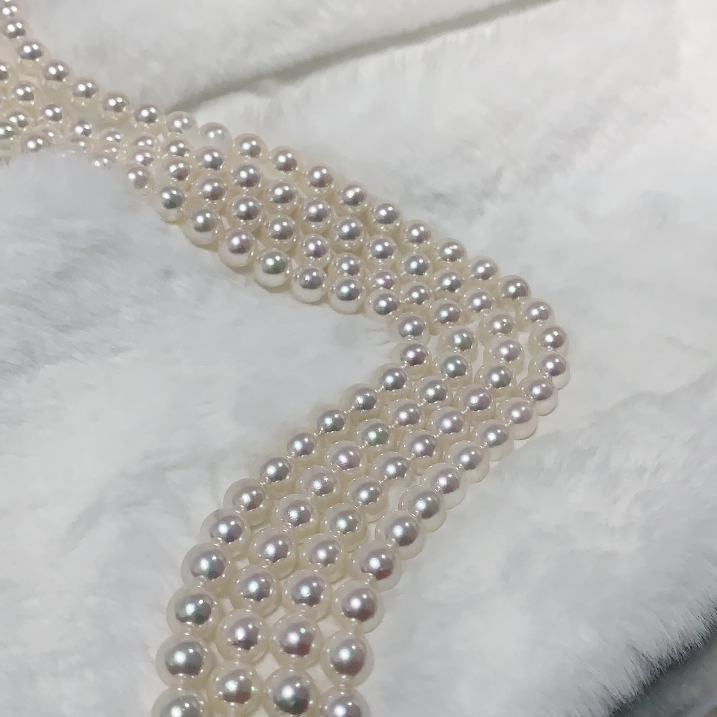 s925银海水akoya满珠链7.5-8mm GD270