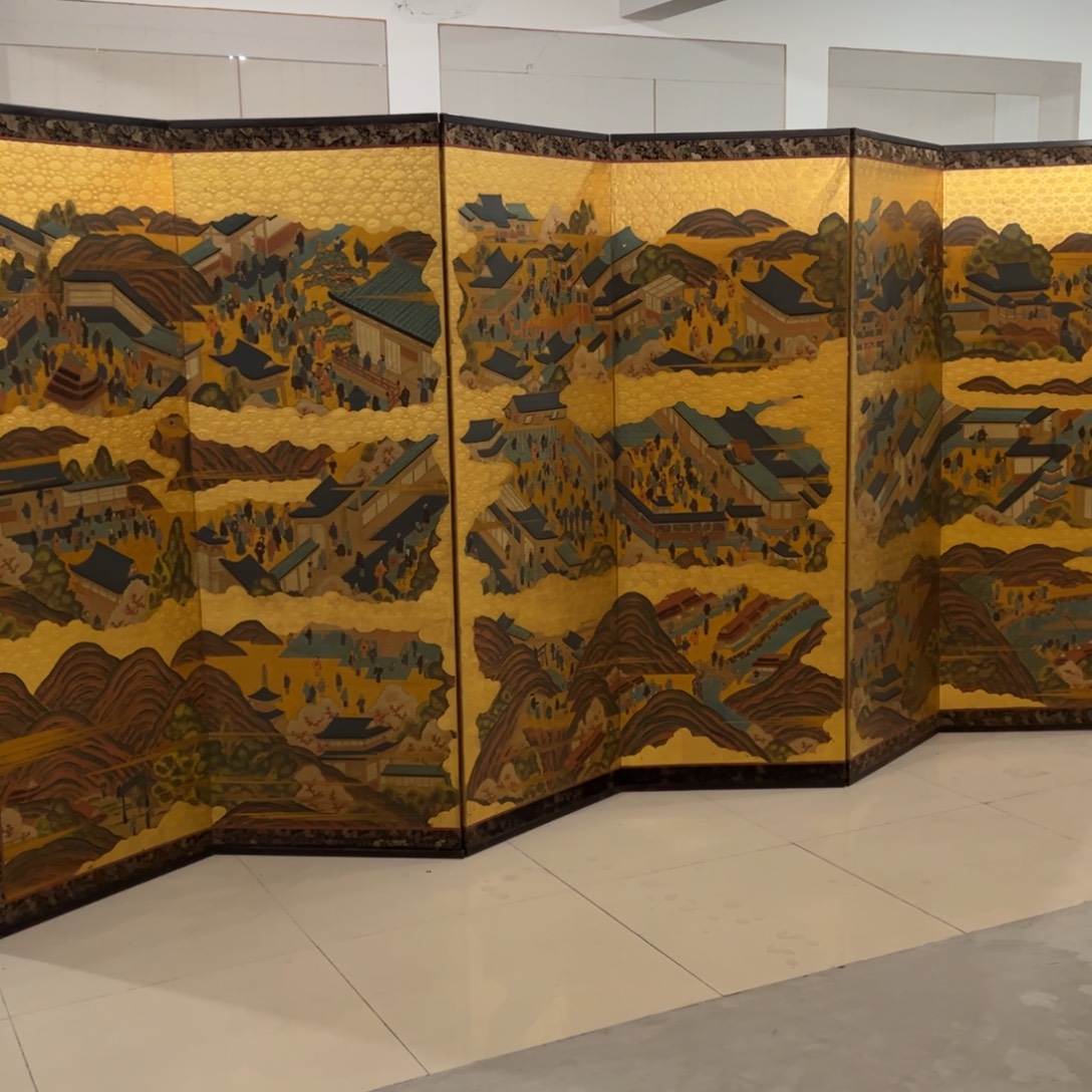 绘画屏风框画茶空间设计