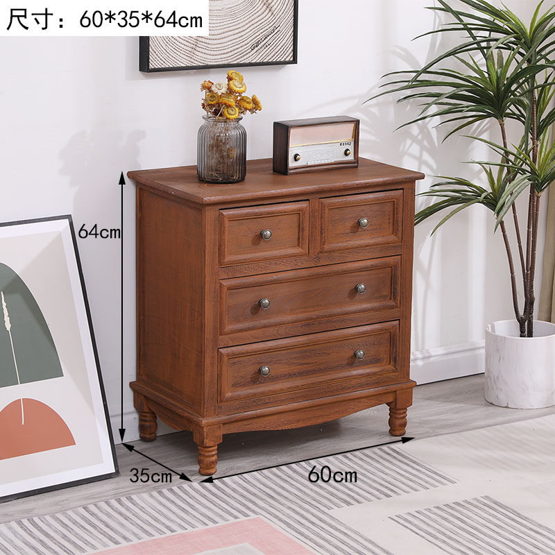 4斗长宽高60*35*64厘米斗柜实木美式复古小柜子斗柜