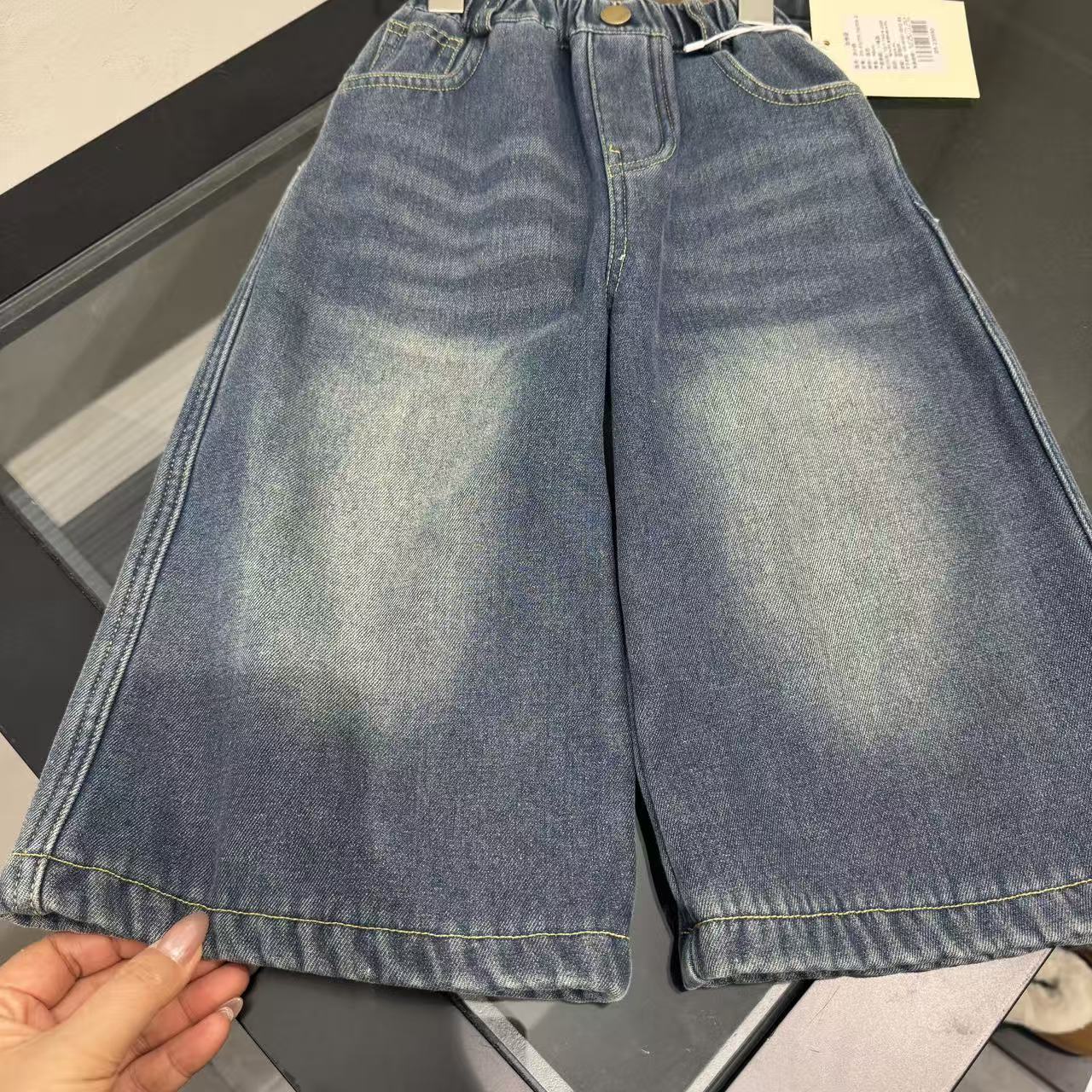 现货~女童冬季加绒加厚牛仔裤D5-23